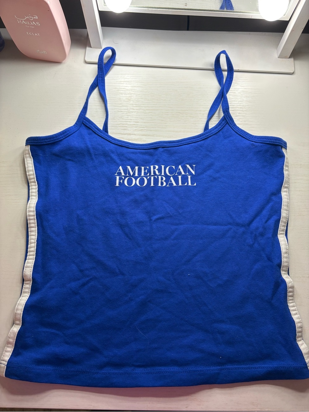 wild fable Blue Strappy Tank with White Trim